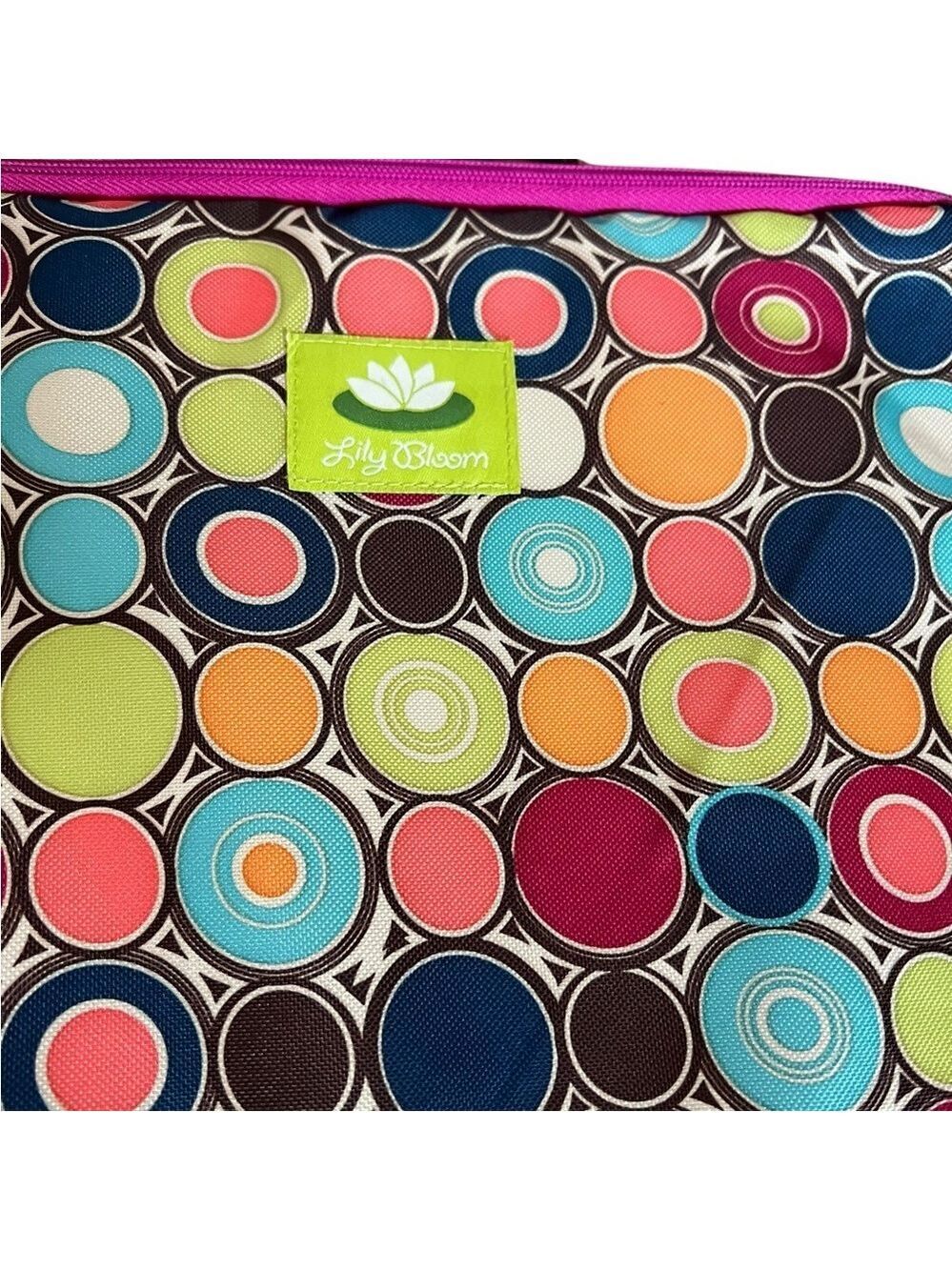 Lily Bloom Laptop Travel Bag Multicolor Circle - Picture 5 of 5